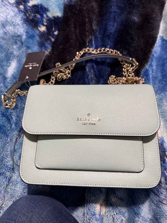 kate spade Handbags - kate spade light blue Pebbled Leather Chain Crossbody